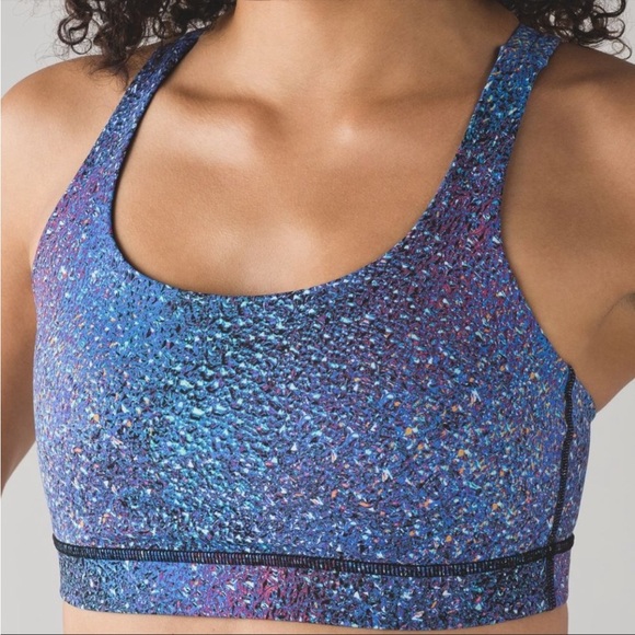 lululemon athletica Tops - Lululemon Energy Strive Multi Mermaid Bra Size 6